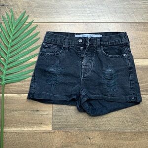 Brandy Melville High Waisted Destroyed Button Fly
